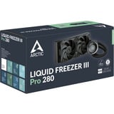 ARCTIC Liquid Freezer III Pro 280 Processeur Refroidisseur de liquide tout-en-un 14 cm Noir 1 pièce(s), Watercooling Refroidisseur de liquide tout-en-un, 14 cm, 186 m³/h, Noir