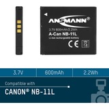 Ansmann 1400-0028 Batterie A-Can NB 11L pour Appareil Canon, Batterie appareil photo 600 mAh, 3,7 V, Lithium-Ion (Li-Ion), 1 pièce(s)