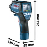 Bosch GIS 1000 C Professional Thermomètre optique Intérieur & extérieur Noir, Bleu, Détecteur thermique Bleu/Noir, Thermomètre optique, Intérieur & extérieur, °C, -40 - 1000 °C, Numérique, Noir, Bleu