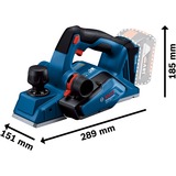 Bosch Raboteuse sans fil GHO 18V-26 Professional solo, 18Volt, Rabot électrique Bleu/Noir