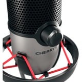 CHERRY UM 6.0 ADVANCED Noir, Argent Microphone de table Noir/Argent, Microphone de table, 24 bit, 96 kHz, 120 dB, Microphone cardioïde/omnidirectionnel, Avec fil