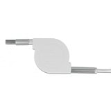 DeLOCK Câble de charge USB rétractable 3-en-1 Type-A Blanc/Argent, 1 m