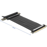 DeLOCK Carte Riser PCI E 4.0 x16>x16 Slot 90° avec câble 30cm, Carte de montage Noir