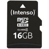 Intenso 3403470 mémoire flash 16 Go MicroSDHC Classe 4, Carte mémoire 16 Go, MicroSDHC, Classe 4, 20 Mo/s, 5 Mo/s, Résistant à la poussière, Résistant aux rayures