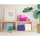 Room Copenhagen Brique de rangement LEGO 4 Couvercle supérieur pailleté, Boîte de rangement rose fuchsia/transparent