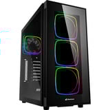 Sharkoon TG6 RGB Reconditionné boîtier midi tower Noir | 4x USB-A | RGB | Window