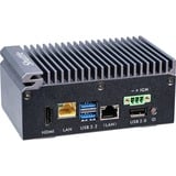 Shuttle Edge PC SPCEL03 , Intel Atom x6413E, 1x HDMI, 2x 2.5G LAN, 1x COM, DIO (4x in, 4x out), 3x USB, 2x M.2, 12-24V, fonctionnement permanent 24/7, -20-60°C, montage VESA & DIN-RAIL, Barebone Gris foncé, Intel Atom x6413E, 1x HDMI, 2x 2.5G LAN, 1x COM, DIO (4x in, 4x out), 3x USB, 2x M.2, 12-24V, fonctionnement permanent 24/7, -20-60°C, montage VESA & DIN-RAIL, 0,46L mini PC, Mini PC type barebone, Intel SoC, BGA 1493, DDR4-SDRAM, SATA