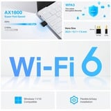 TP-Link Archer TX20U Nano WLAN 1800 Mbit/s, Adaptateur WLAN Sans fil, USB, WLAN, Wi-Fi 6 (802.11ax), 1800 Mbit/s, Noir