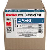 fischer Vis pour panneaux de particules ClassicFast II 4,5x60 tête fraisée TX 
