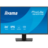 iiyama ProLite X2491HS-B1 23.8" Moniteur Noir (Mat), 1x DisplayPort, 1x HDMI, 120 Hz, 60,5 cm (23.8"), 1920 x 1080 pixels, Full HD, LCD, Noir
