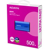 ADATA SE880 500 Go USB Type-C 3.2 Gen 2 (3.1 Gen 2) Bleu SSD externe Bleu, 500 Go, USB Type-C, 3.2 Gen 2 (3.1 Gen 2), 2000 Mo/s, Bleu
