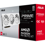 ASUS PRIME Radeon RX 9070 XT OC WHITE, Carte graphique Blanc, 3x DisplayPort, 1x HDMI 2.1, RDNA4