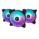 Chieftec Chieftronic Nova Set Ventilateur 12 cm Noir 3 pièce(s), Ventilateur de boîtier Ventilateur, 12 cm, 24 dB, 68 cfm, Noir