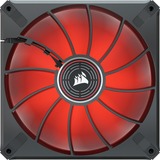 Corsair ML140 LED ELITE Red, Ventilateur de boîtier Noir/Rouge