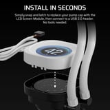 Corsair NAUTILUS RS LCD 2.1" Moniteur Blanc