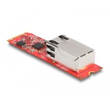 DeLOCK Converter M.2 Key B+M male to 1 x RJ45 2.5 Gigabit LAN port horizontal, Carte réseau 