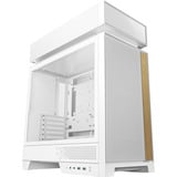 DeepCool CL660 WH boîtier midi tower Blanc/bois | 2x USB-A | 1x USB-C | RGB | Verre Trempé