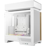 DeepCool CL660 WH boîtier midi tower Blanc/bois | 2x USB-A | 1x USB-C | RGB | Verre Trempé