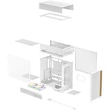 DeepCool CL660 WH boîtier midi tower Blanc/bois | 2x USB-A | 1x USB-C | RGB | Verre Trempé