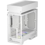 DeepCool CL660 WH boîtier midi tower Blanc/bois | 2x USB-A | 1x USB-C | RGB | Verre Trempé