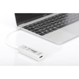 Digitus Hub USB Type-C OTG 3 ports + lecteur de cartes Blanc