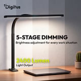 Digitus Lampe de bureau LED, Lumière LED Noir