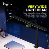 Digitus Lampe de bureau LED, Lumière LED Noir