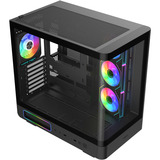 FSP M581 boîtier midi tower Noir | 2x USB-A | 1x USB-C | RGB | Window