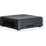 Intel® NUC 11 Pro UCFF Noir i7-1165G7, Barebone Noir, UCFF, Mini PC type barebone, DDR4-SDRAM, M.2, Wi-Fi 6 (802.11ax), 28 W