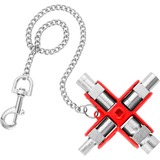 KNIPEX Clé universelle 00 11 06, Clés mixtes à cliquet Argent/Rouge