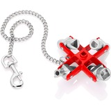 KNIPEX Clé universelle 00 11 06, Clés mixtes à cliquet Argent/Rouge