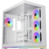 Krux Atron boîtier midi tower Blanc | 2x USB-A | 1x USB-C | RGB | Verre Trempé