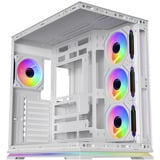 Krux Atron boîtier midi tower Blanc | 2x USB-A | 1x USB-C | RGB | Verre Trempé