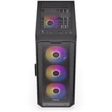 Krux  boîtier midi tower Noir | 3x USB-A | RGB | Verre Trempé