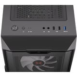 Krux  boîtier midi tower Noir | 3x USB-A | RGB | Verre Trempé