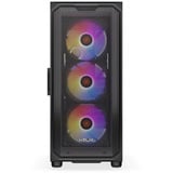 Krux  boîtier midi tower Noir | 3x USB-A | RGB | Verre Trempé