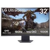 LG 32GS60QX-B écran plat de PC 80 cm (31.5") 2560 x 1440 pixels Quad HD LCD Noir Moniteur gaming incurvé  Noir, 80 cm (31.5"), 2560 x 1440 pixels, Quad HD, LCD, 1 ms, Noir