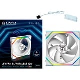 Lian Li UNI FAN SL120 Wireless , Ventilateur de boîtier Blanc, Connecteur de ventilateur PWM à 4 broches