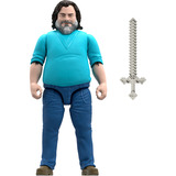 Mattel Minecraft Figurine articulée Steve taille de 30 cm et inspirée du film Minecraft Figurine articulée Steve taille de 30 cm et inspirée du film, 6 an(s), Multicolore, Plastique