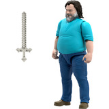 Mattel Minecraft Figurine articulée Steve taille de 30 cm et inspirée du film Minecraft Figurine articulée Steve taille de 30 cm et inspirée du film, 6 an(s), Multicolore, Plastique