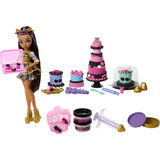 Mattel – KIT GÂTEAU D’ANNIVERSAIRE MONSTRUEUSEMENT MÉMORABLE CLAWDEEN WOLF, Poupée Poupée mannequin, Femelle, 4 an(s), Fille, 150 mm, 292 g
