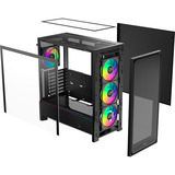 Ocypus Delta C70 ARGB boîtier midi tower Noir | 2x USB-A | 1x USB-C | RGB | Verre trempé