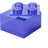 Room Copenhagen LEGO Storage Brick 4 Top Lid Glitter, Boîte de rangement Violet/transparent