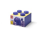 Room Copenhagen LEGO Storage Brick 4 Top Lid Glitter, Boîte de rangement Violet/transparent