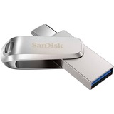 SanDisk Ultra Dual Drive Luxe lecteur USB flash 512 Go USB Type-A / USB Type-C 3.2 Gen 1 (3.1 Gen 1) Acier inoxydable, Clé USB Argent, 512 Go, USB Type-A / USB Type-C, 3.2 Gen 1 (3.1 Gen 1), 150 Mo/s, Pivotant, Acier inoxydable
