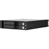 SilverStone SST-FS202B Boîtier de disques de stockage 2.5" Boîtier disque dur/SSD Noir, Cadrage Noir, 2.5", SAS, SATA, SATA, Boîtier disque dur/SSD, Noir, Aluminium