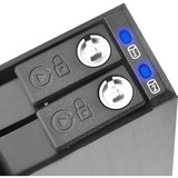 SilverStone SST-FS202B Boîtier de disques de stockage 2.5" Boîtier disque dur/SSD Noir, Cadrage Noir, 2.5", SAS, SATA, SATA, Boîtier disque dur/SSD, Noir, Aluminium
