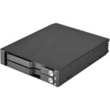 SilverStone SST-FS202B Boîtier de disques de stockage 2.5" Boîtier disque dur/SSD Noir, Cadrage Noir, 2.5", SAS, SATA, SATA, Boîtier disque dur/SSD, Noir, Aluminium