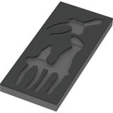 Wera 9880 Insert en mousse pour ensemble de pinces KNIPEX 1, vide, Dépôt Noir/gris