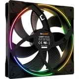 be quiet! Light Wings PWM ventilateur de boîtier RGB  Noir, 140 x 140 x 25 mm